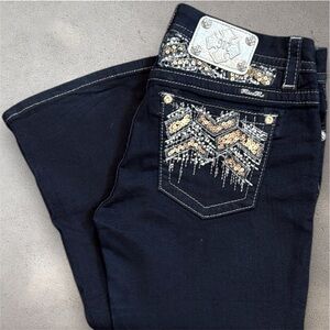 Miss Me Mid-Rise Easy Boot Stretch Jean Dark Denim